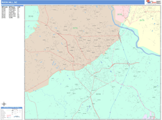 Rock Hill Digital Map Color Cast Style
